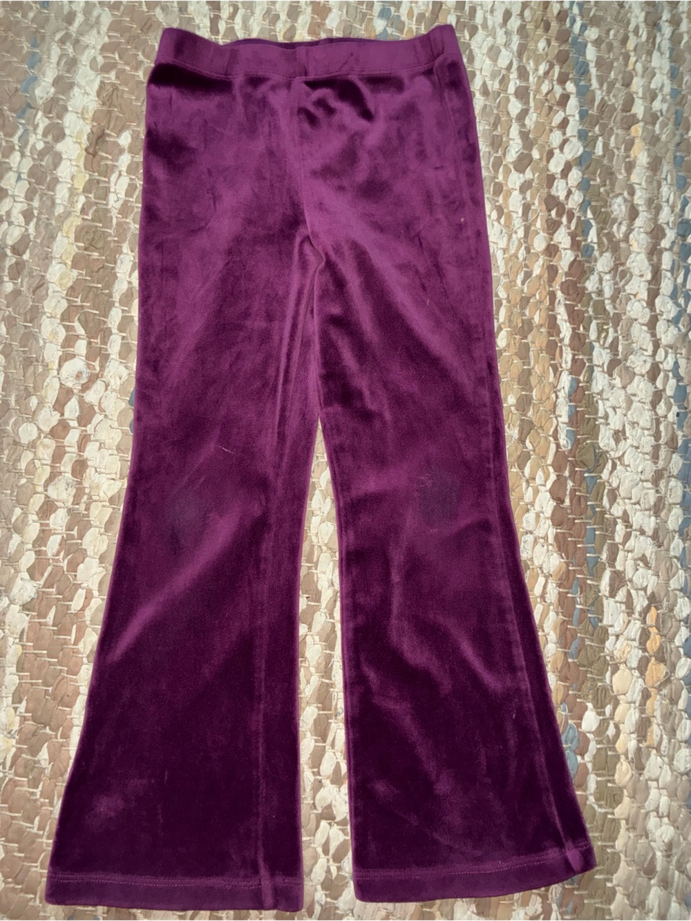 Tea Collection Velvet Flare Leggings in Plum
